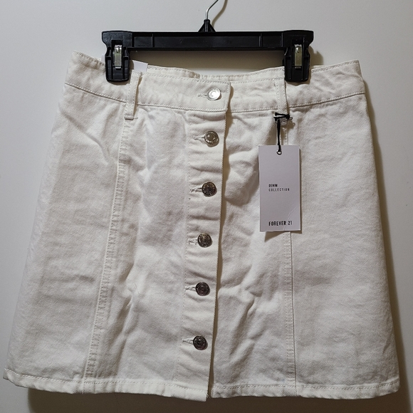 White Denim Skirt - Picture 1 of 1